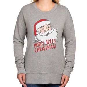 State of Mine Women's 'Holly Jolly Christmas' Gray Sweatshirt Size Medium